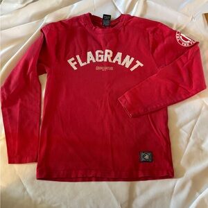 Crooks & Castles Vibrant Red Crewneck Tee Size Small